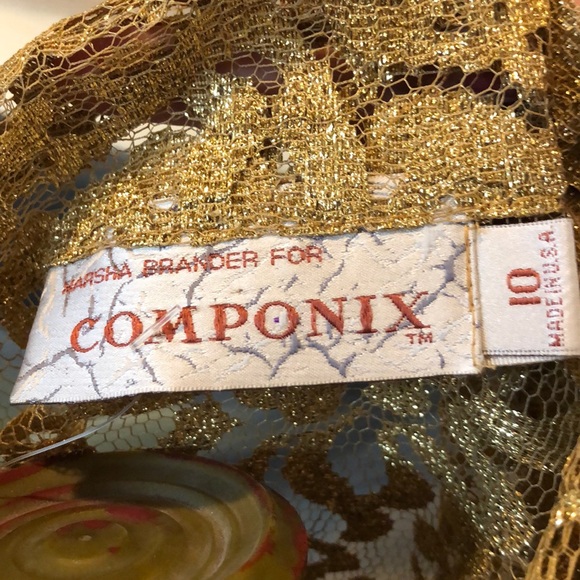 Vintage gold blouse, size 10, made in USA! - Picture 4 of 6